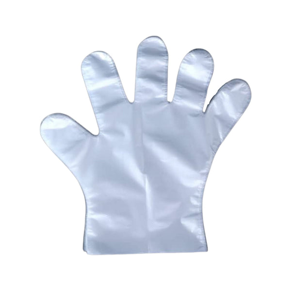 Large Disposable Gloves (100 Pcs): Clear Plastic, Multipurpose