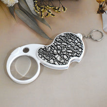 Double-Magnification Led Magnifiers Light Folding Keychain (1 Pc / Mix Color)