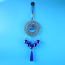 Hanging OM Wind Chime with Evil Eye Protection Charm