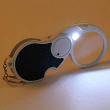 Double-Magnification Led Magnifiers Light Folding Keychain (1 Pc / Mix Color)
