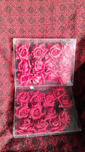 Flower Rose Hair Pin/Clip – Velvet Flower Design (12 Pcs Set, Red Color)