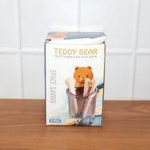 Cute Teddy Bear Toothbrush Holder for Kids (3 Pc Set)