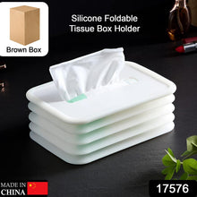 Simple Silicone Tissue Holder – Cube/Cylinder Tissue Box for Bathroom, Office
