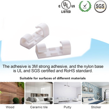 Self-Adhesive Cable Clips – Round Plastic Wire Holder for Cord Management (Pack of 20)