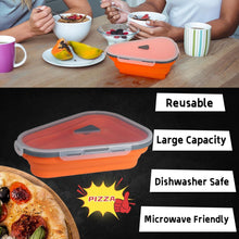 Reusable Expandable Pizza Storage Container with 5 Microwavable Trays