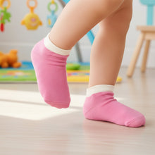 Pink & White Soft Ankle Socks for Kids (1 Pair)
